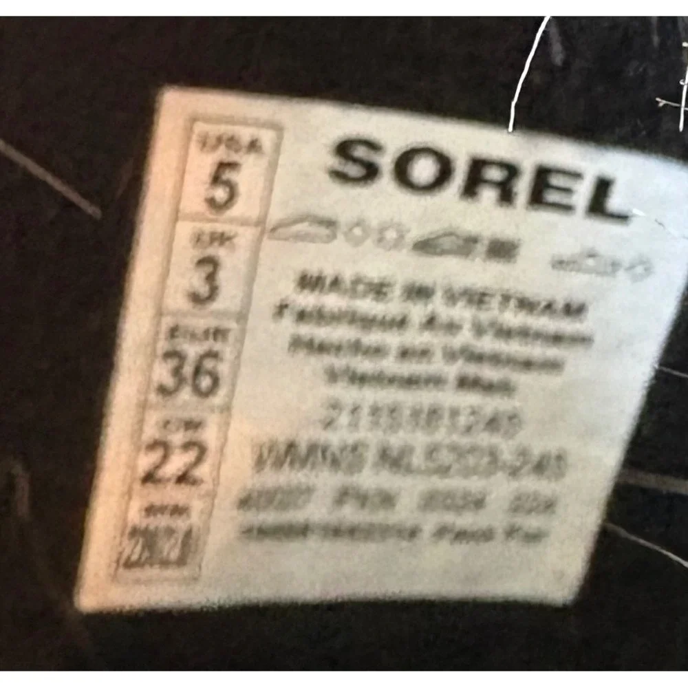 Sorel Joan of Arctic Brown Black Waterproof Winter Snow Boots Womens Size 5